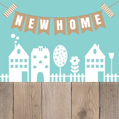 Felicitatie nieuwe woning huisjes slinger 2