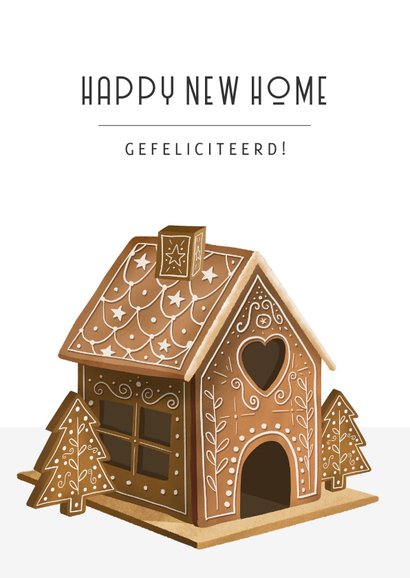 Felicitatie nieuwe woning kerst gingerbread huisje 2