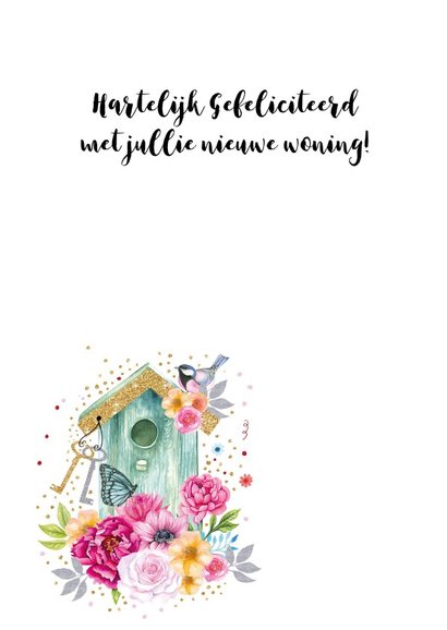 Felicitatie nieuwe woning vogelhuisje 2