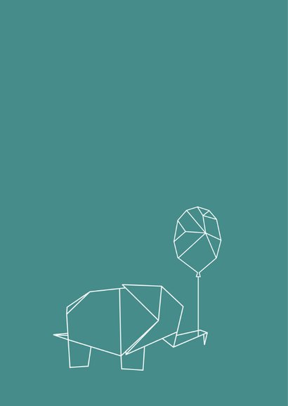 Felicitatie origami olifant 2