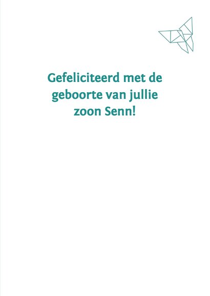 Felicitatie origami olifant 3