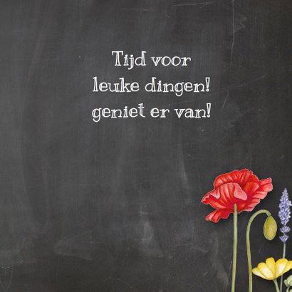 Felicitatie pensioen klaprozen 3