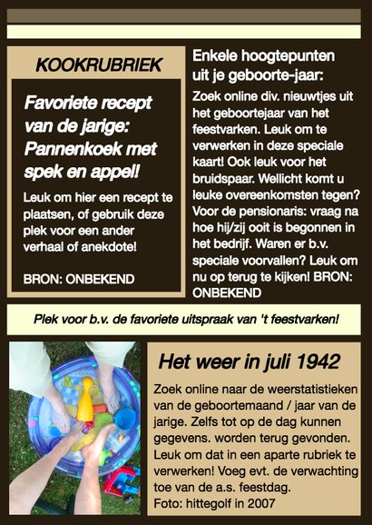 Felicitatie persoonlijke krant 2