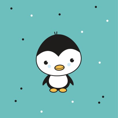 Felicitatie - Pinguïn jongetje 2