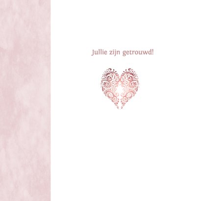 Felicitatie roze hart huwelijk 2