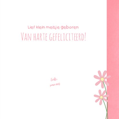 Felicitatie schattig kaartje met een lief beertje en bloemen 3