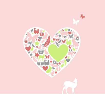 Felicitatie - Silhouet hart dochter 2