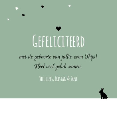 Felicitatie - Silhouet jongen met bloem 3