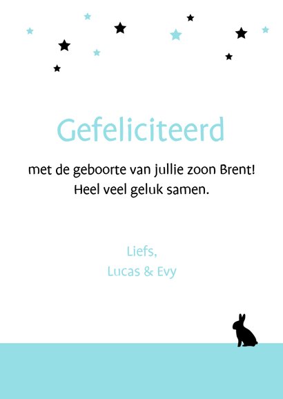 Felicitatie - Silhouet jongen met paraplu 3