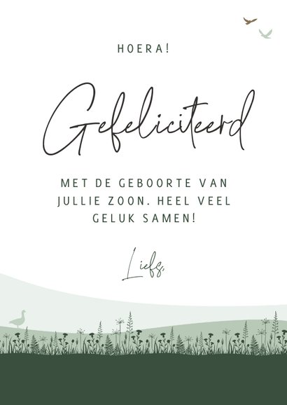 Felicitatie silhouet jongen op fiets 3