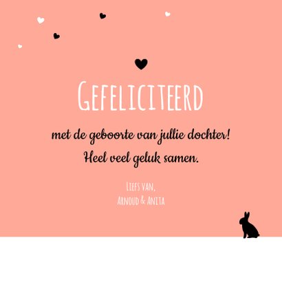 Felicitatie - Silhouet meisje met bloem 3