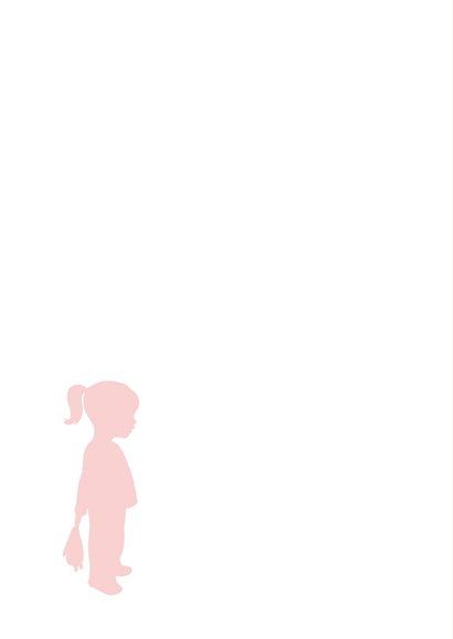 Felicitatie - Silhouet meisje 2