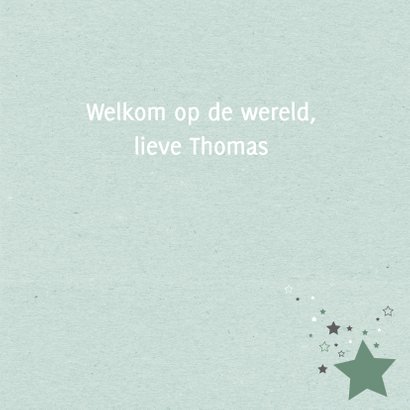 Felicitatie - Sterren zoon 3