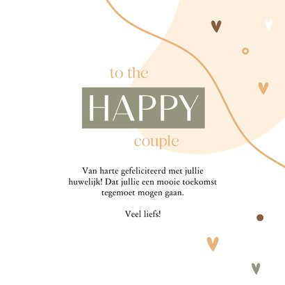 Felicitatie to the happy couple hip abstract 3