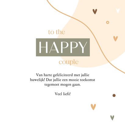 Felicitatie to the happy couple hip abstract 3