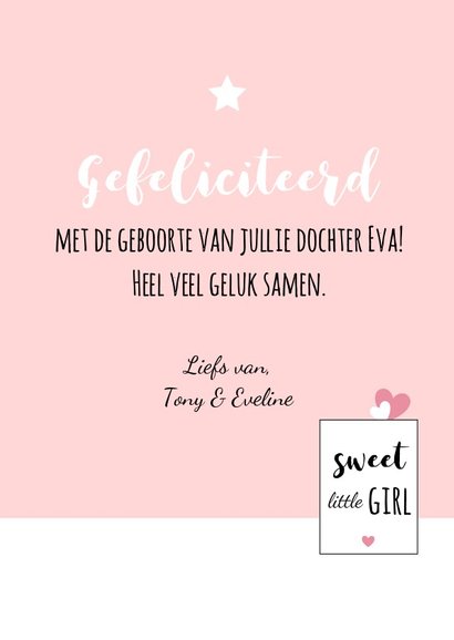 Felicitatie - Trapje met sterren, olifantje en slinger 3