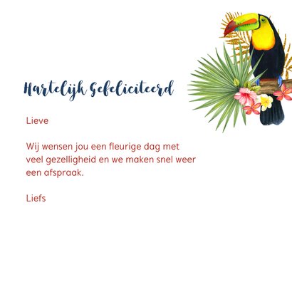 Felicitatie tropische toekanvogel 3