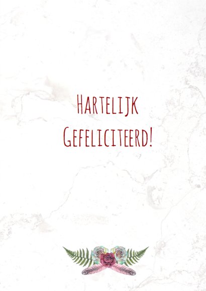 Felicitatie trouwen bohemien 3