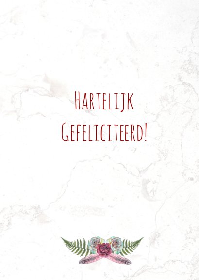 Felicitatie trouwen bohemien 3