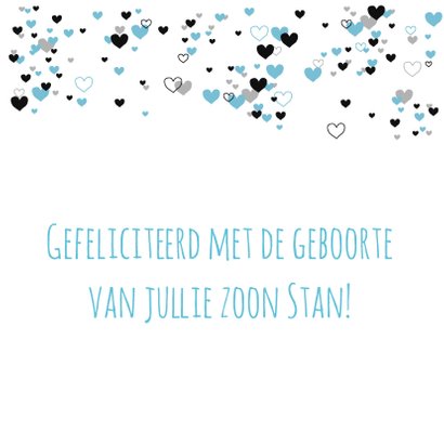 Felicitatie -Veel blauwe hartjes 3