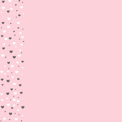 Felicitatie - Veel hartjes, roze 2