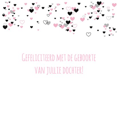 Felicitatie - Veel roze hartjes 3