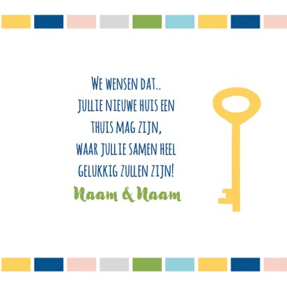 Felicitatie verhuizen Sleutels 3