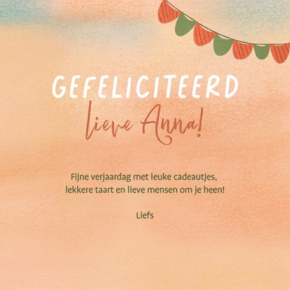 Felicitatie verjaardag voor kind zeehond en slingers 3