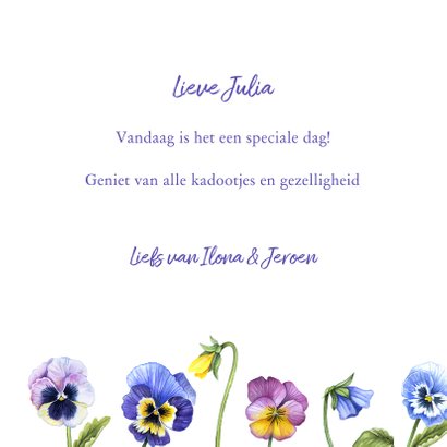 Felicitatie viooltjes 3