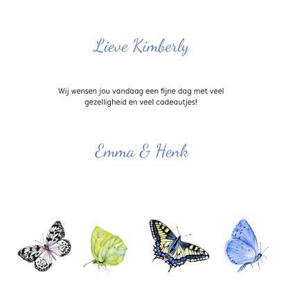 Felicitatie vlinders 3