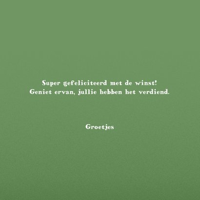 Felicitatie voetbal kaart felicitatie met winst 3