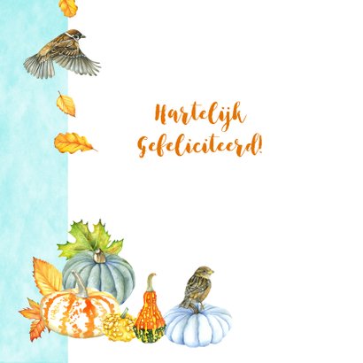 Felicitatie vogeltjes herfst 2