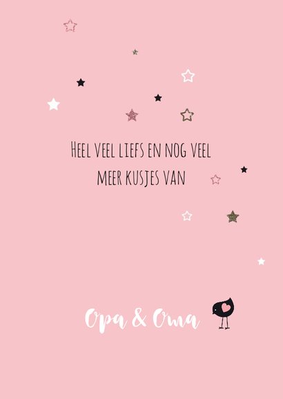 Felicitatie voor de baby maan sterren meisje 3