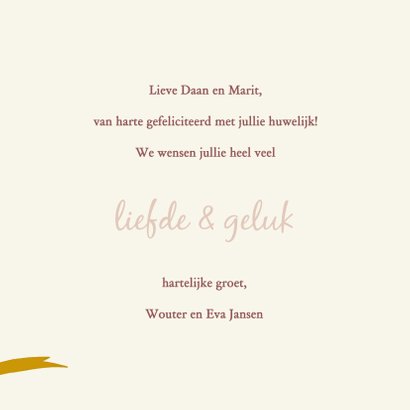 Felicitatie voor huwelijk - lovebirds 3