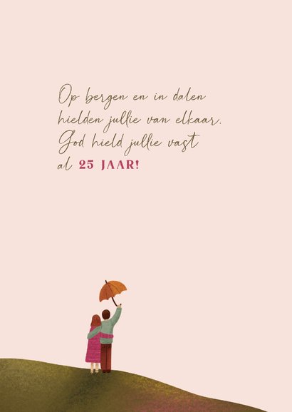 Felicitatie voor huwelijksjubileum met echtpaar en gedicht 2