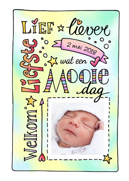 Felicitatie voor meisje handlettering 3