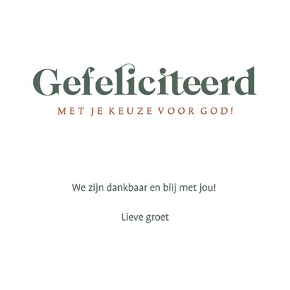 Felicitatie voor volwassen doop met landschap en bijbeltekst 3