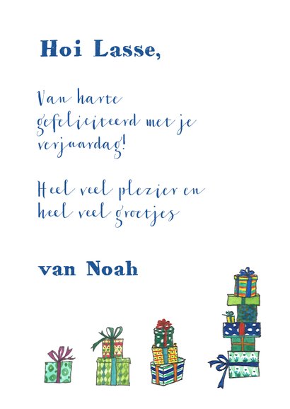 Felicitatie vosje en cadeaus 3