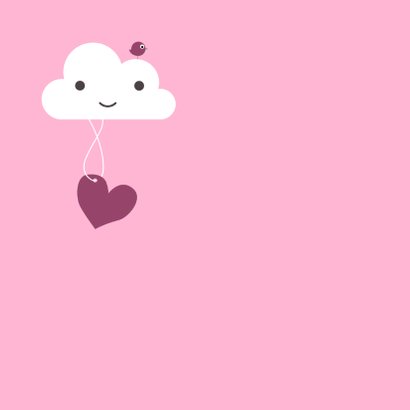 Felicitatie - Wolk, meisje, hart 2