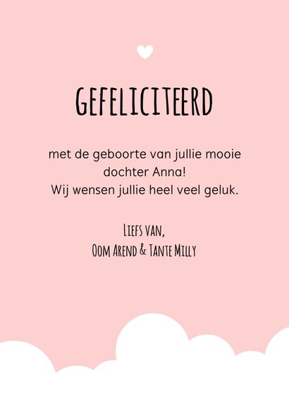 Felicitatie - Wolkjes met trap 3