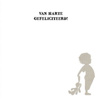 Felicitatie zoon silhouet konijn Kraft - MW 3