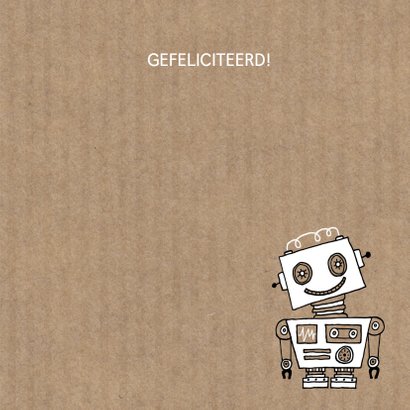 Felicitatie zoon silhouet robot Kraft - MW 3