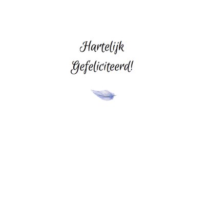 Felicitatie zoon veertjes 3