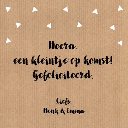 Felicitatie zwangerschap typografie kraftprint 3