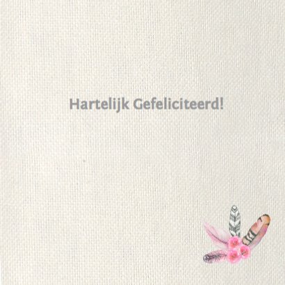 Felicitatiegeboorte veren meisje 3