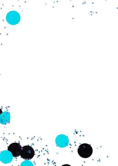 felicitatiekaart 1 jaar confetti blue 2