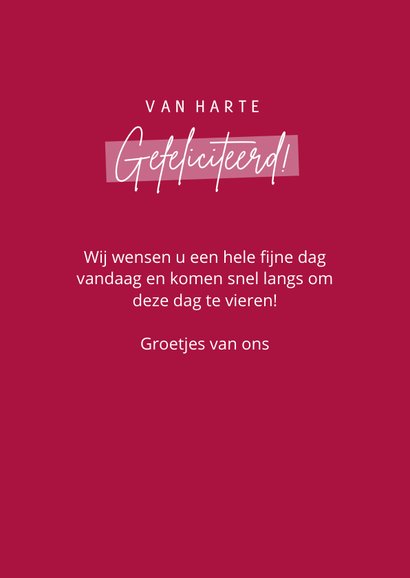 Felicitatiekaart algemeen met bos bloemen 3