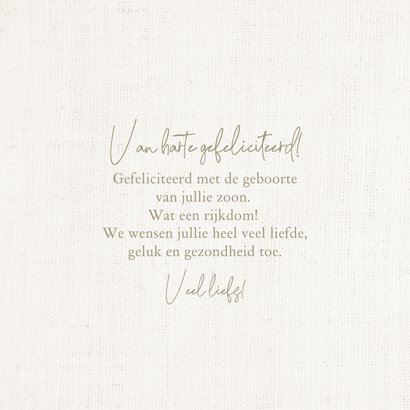 Felicitatiekaart Baby boy rustiek 3