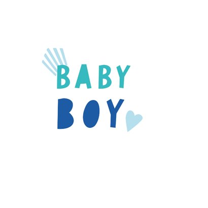 Felicitatiekaart Baby Boy vrolijke vormen 2