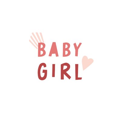 Felicitatiekaart Baby Girl vrolijke vormen 2